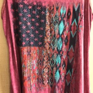 Bedazzled Flag Tank Top